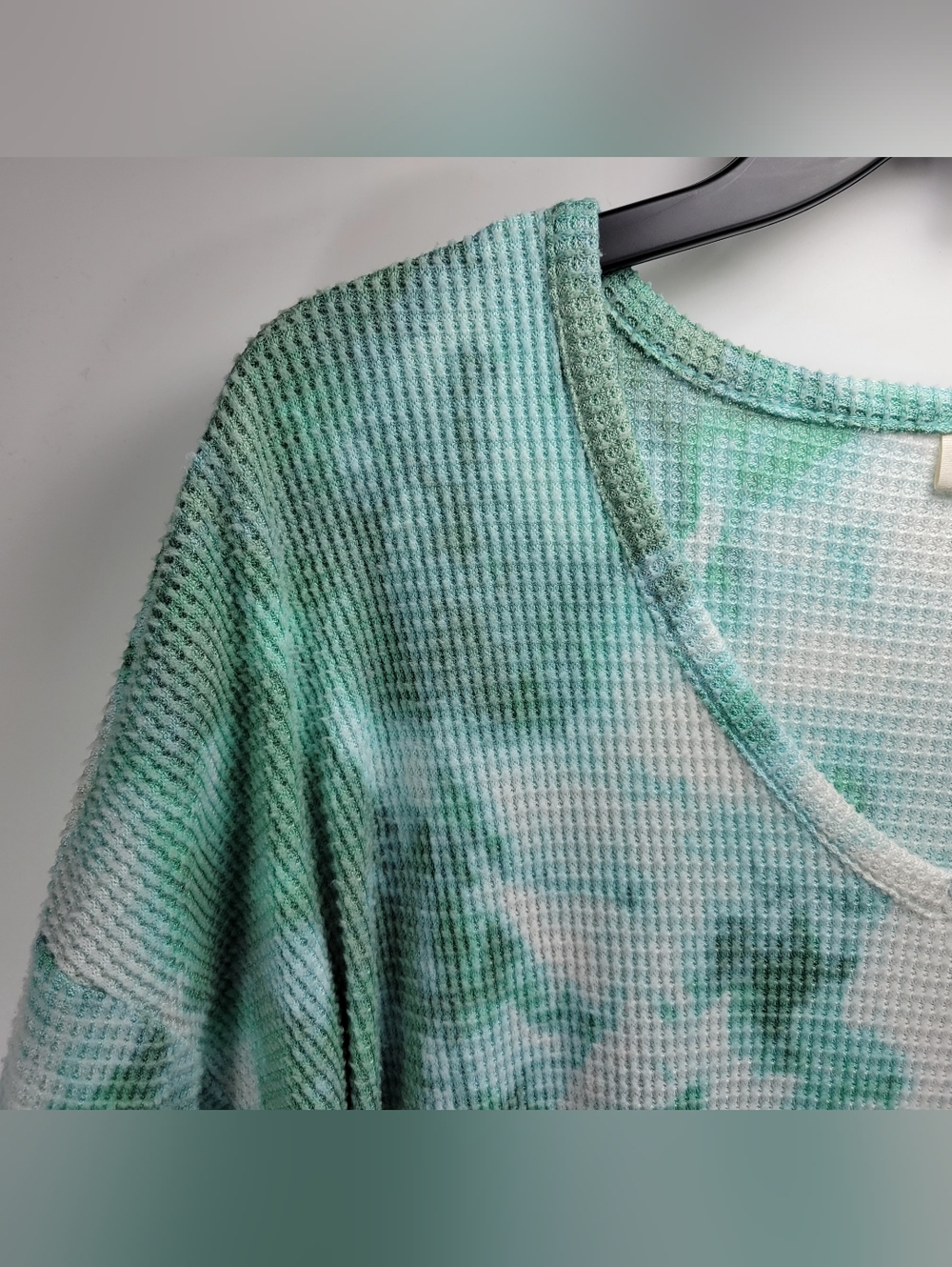 Style & Co Long Sleeve Tie Dye Shirt Women XL Comfy Dainty Boho Quiet Luxury - Picture 3 of 9
